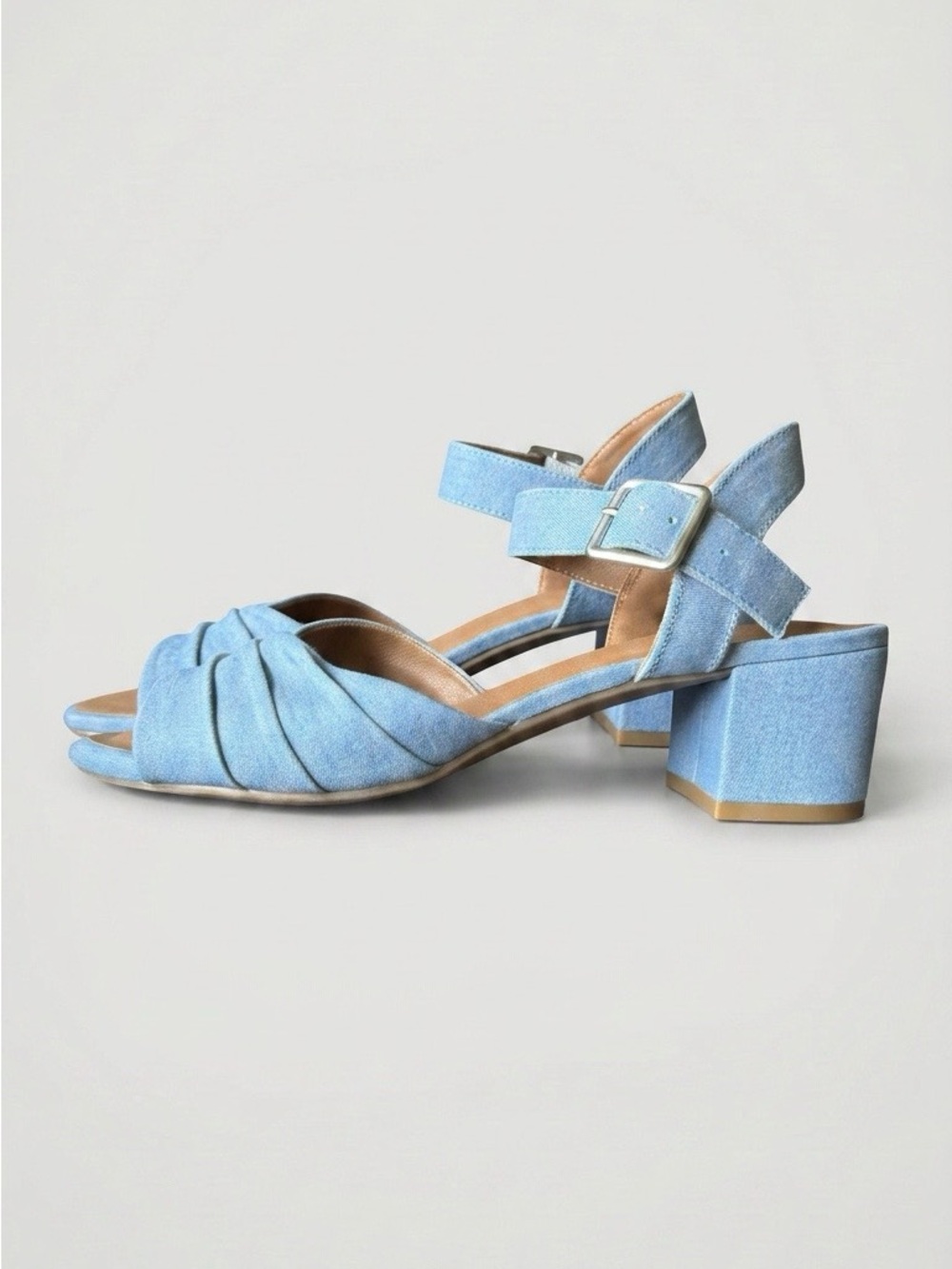 Maurices Light Blue Block Heel Sandals